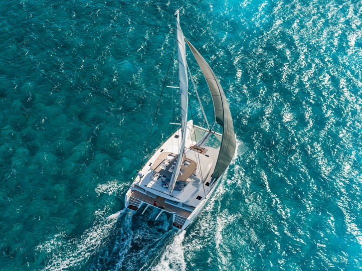 Catamaran boat in Thailand which can enjoy a year round sailing opportunity.