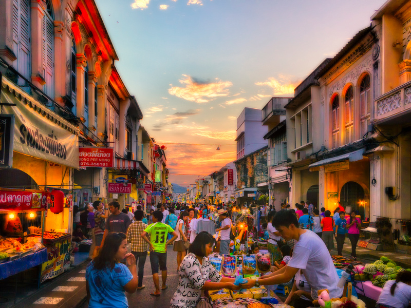 Phuket Old Town is a fantastic choice for a Christmas day wander, with its beautiful old Chino-Portuguese buildings, local food, and charming locals.