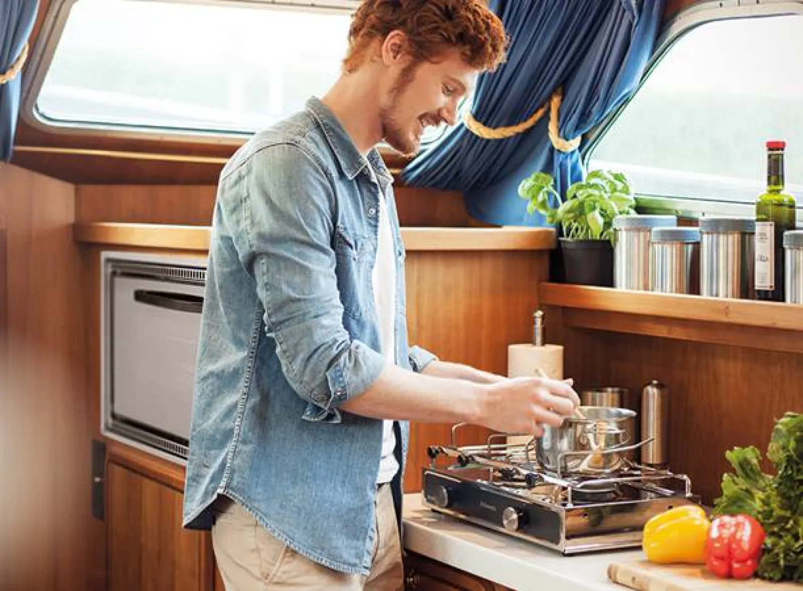 Cooking on board a yacht