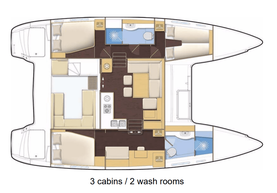 Lagoon 400S2 Eos layout