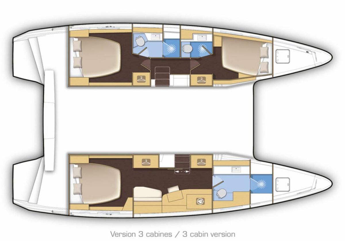 Lagoon 42 Moonrise layout